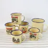 Taza de esmalte, un clásico nostálgico, taza estilo vintage, taza de té de esmalte, taza grande de estilo antiguo, vaso de agua personalizado a medida, taza de hierro