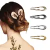 Horquillas en forma de U Europeas y Americanas, Horquillas de Aleación de Alta Gama para la Parte Trasera de la Cabeza, Elegantes Horquillas para Moños para Mujeres, En Stock