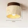 Luminária de teto amarela de travertino, famosa na internet, estilo japonês, para uso doméstico, luminária de corredor estilo creme vintage, luz de entrada de varanda, luz de corredor