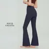 Calças de yoga pantalona de cintura alta com efeito bumbum de pêssego, calças esportivas cropped pantalona finas de verão para mulheres, efeito emagrecedor