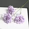 Arreglo de Flores Artificiales de Rosa de 3 Cabezas para Decoración de Pared de Flores para Exteriores, Material de Flores de Cascada de Rosas, Arreglo de Flores para Pasillo de Boda, Venta al por Mayor desde el Fabricante