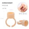 Pegamento para pestañas al por mayor anillo de silicona suave taza anillo de color para tatuaje semipermanente anillo soporte para pegamento de pestañas de injerto