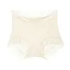 Panty Triangular de Encaje Antibacteriano Transpirable Elástico Talla Grande Hongxuan para Mujer de Cintura Alta de Seda de Hielo Sin Costuras en la Entrepierna Estilo Delgado de Verano