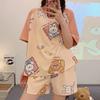 Pijama de Patricio Estrella 2025 para Mujer Verano Manga Corta Shorts Dibujos Animados Lindo Estudiante Talla Grande Conjunto de Ropa de Casa para Estudiante