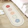 Tapete de quarto de veludo cristal simples e pequeno, selecionado rigorosamente, tapete de sala de estar, tapete antiderrapante, tapete oval para mesa de centro