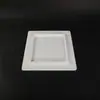 Plato Cuadrado Blanco Texturizado de Melamina Cocina Japonesa y Coreana Plato para Sushi Plato para Guarnición Plato Plano para Pastel Plato para Filete Presentación