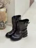 Botas retro apiladas 2026mollykiki para mujer, tacón grueso, detalle de hebilla, botines plisados cortos, botas de montar versátiles