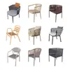 Silla de Ratán Silla de Respaldo para Ocio en el Patio Silla Tejida de Ratán para Balcón Exterior Muebles Tejidos de Ratán Grandes y Planos para Terraza de Villa
