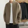 ¡Pedido por catálogo! ¡Elegante! Cardigan de punto liso estilo japonés para Primavera/Otoño 2026, cuello alto, chaqueta casual de moda, moderno