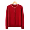 Nuevo Estilo Ropa para Madres Otoño/Invierno Top de Punto Cuello Redondo para Mujeres de Mediana Edad y Mayores Moda Chic Versátil Suéter Capa Base