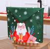 Nueva funda de silla navideña transfronteriza para personas mayores con diseño creativo de muñeco de nieve y ciervo, decoraciones navideñas con impresión a doble cara