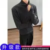 Camiseta Térmica de Manga Larga Estilo Americano para Hombre Otoño/Invierno Holgada Juvenil Deportiva Casual Sudadera con Cremallera Capa Base