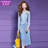 Traje de moda de alta gama Fimoni para mujer, diseño de primavera, top versátil con cintura alta, falda plisada de cintura alta