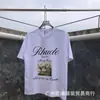 Exportación Transfronteriza Marca de Moda Americana Rhude Diseño Camisetas de Manga Corta para Hombre y Mujer High Street Sueltas Casuales Algodón Puro Estampadas