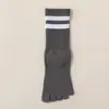 Calcetines de Cinco Dedos 100% Algodón para Mujer, Otoño e Invierno, de Media Pantorrilla, Antideslizantes, Antiolor, Antibacterianos, Sin Costuras, Calcetines Largos Completamente de Algodón para Invierno
