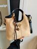 Bolsa de grande capacidade para comércio exterior feminina outono e inverno retrô 2024 nova bolsa casual multifuncional bolsa transversal bolsa de trabalho para deslocamento