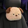 Nueva funda de asiento de coche de invierno con soporte lumbar integrado, con un diseño grueso, afelpado y lindo de gato de dibujos animados.