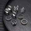 Anillo Minimalista de Plata de Ley S925 con Diamante Negro Cuadrado de Dongdaemun, Corea, Apilable, Moda de Gama Alta, Anillo de Espiral