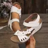 Sandalias de Tira Única de Talla Grande Transfronterizas para Mujer, Nuevo Estilo Verano 2026, Sandalias Casuales Retro de Tira Única Europeas y Americanas
