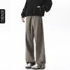 Pantalones Enbu Estilo Americano Marca de Moda Pantalones Casuales para Hombre, Estilo Callejero Primavera y Otoño Lavados Acampanados de Pierna Ancha Versátiles Largos para Hombre