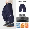 Calça Casual Europeia para Meninos Inverno Impermeável Calça Longa de Bebê Com Veludo Extra 2026 Nova Acolchoada Roupas Infantis de Crianças Roupas de Inverno