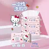 Toallas Suaves de Algodón con Licencia Auténtica de Hello Kitty, Toallas Faciales Desechables Espesadas de Doble Uso Seco y Húmedo, Toallas de Papel para el Hogar, Venta al por Mayor de Fábrica