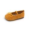 Zapatos Pequeños de Cuero para Niñas 2025 Primavera y Verano Nuevo Estilo Lazo Zapatos de Princesa para Niña Suela Suave Zapatos Tipo Mocasín Zapatos de Tela Zapatos de Bebé