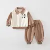 Conjunto para Bebé y Niño Pequeño Estilo Nuevo Primavera y Otoño Ropa para Bebé Niños y Niñas con Estilo Casual Versátil Sudadera Conjunto de Dos Piezas Otoño