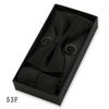 Corbata de Moño Cuadrada Bufanda Set de Regalo Transfronterizo Accesorios de Vestido de Negocios para Boda Hombres Moño Rayado Listo para la Venta