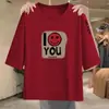 Comercio Electrónico Transfronterizo Comercio Exterior Mamá Camiseta de Siete Mangas Manga Corta Holgada Talla Grande Adelgazante Oculta Vientre Estampado Top Elegante