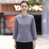 Uniforme de trabajo de manga larga para mujer para personal de limpieza, adecuado para otoño e invierno, para usar en hoteles, habitaciones de huéspedes, centros comerciales, complejos residenciales y por personal de administración de propiedades