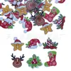 Direto da fábrica desenho animado árvore de Natal de madeira estrela de cinco pontas de Natal cabeça de veado e outras lascas de madeira decorativas mistas de Natal DIY