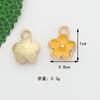 Accesorios de joyería DIY, pendientes colgantes de aleación con forma de gota de aceite de margarita blanca amarilla de Jindian, pendientes, llavero, bolso y colgante.