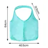 Bolsa de playa de malla mate con juguete de peluche, bolso de mano tejido de lirio ligero, bolsa de almacenamiento transparente personalizada de regalo