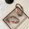 Pinza para el cabello de Leopardo Dulce y Fresco Coreana de Nicho con Bola de Cachorro Nube y Pedrería Pinza de Garra de Moda Tendencia Accesorio para Cola de Caballo Alta