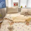 Colchoneta Refrigerante de Látex para Verano 2026, Juego de Cuatro Piezas de Colcha de Verano, Colchoneta Individual de Seda Helada para Dormitorio, Juego de Tres Piezas de Colchoneta con Aire Acondicionado, Lavable a Máquina