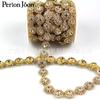 Para-choque Galvanizado 3D Dourado Prateado Círculo Solar Corrente de Diamantes Acessórios de Decoração para Vestido de Noiva Corrente de Strass para Cinto