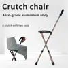 Silla Muleta | Bastón Plegable con Asiento | Aleación de Aluminio Ligera | Altura Ajustable en 5 Niveles