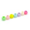 Sujo Trança Jóias Candy Color Plástico Grande Buraco Frisado 12mm Peruca Decorativa Solta Frisada diy Acessórios Para o Cabelo Material