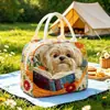 Nuevo producto de comercio exterior transfronterizo: Bolsa de almuerzo acolchada impresa, personalizada, creativa y divertida, bolsa de almacenamiento aislada portátil de mano