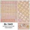 Redanco5D Repujado Ins Popular Pegatina de Arte de Uñas de Dibujos Animados Lindo Lazo Estéreo Pegatina para Uñas Dr1442