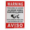 Señal de Advertencia de Monitoreo Personalizado Advertencia Transfronteriza 24 Horas Seguridad Pvc Señal de Fuego Seguridad Metal Aluminio Señal