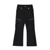 Pantalones de Trabajo Casuales Acampanados para Hombre Unisex de Gama Alta Diseño Desestructurado Multibolsillos Estilo Retro Americano