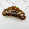 Shangxuan Joyería Pinza para el Cabello de Ácido Acético Cabeza de Leopardo Pinza para el Cabello Pinza para el Cabello Elegante Tamaño Grande Pinza de Tiburón Pinza para el Cabello de Disco