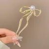 Grampo de Cabelo U-Shaped Estilo Chinês Super Feérico, Novo Grampo Duplo U-Shaped de Pérola Estilo Chinês, Acessório de Cabelo Hanfu Estilo Antigo, Grampo Simples e Sofisticado para Mulheres