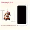 Colgante de Espejo Retrovisor Plano de Acrílico para Coche, Decoración de Llavero para Mochila de Árbol de Navidad