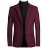 Moda Masculina Nueva Otoño/Invierno 2026 Chaqueta de Traje Corta de Lana de Color Sólido para Comercio Transfronterizo