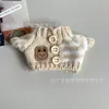 Ropa de bebé con botones de punto 17 cm primera, segunda y tercera generación Labubu accesorios para fiesta de sentarse, muñeco de peluche de perro