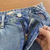 ¡Productos de Calidad Premium! Falda de Mezclilla Ajustada de Cintura Alta con Abertura y Bolsillos en Bloque de Color Moda Primavera 2026