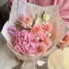 Papel de Embrulho Flor Eterna Beleza Estilo Chinês Shangjin Papel com Relevo Rosa de Alta Qualidade Papel para Embrulho de Buquê Venda por Atacado